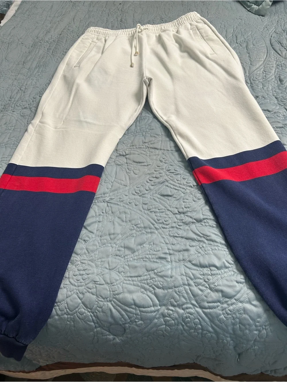 Gucci Men’s XXL Web Stripe Vintage-Effect Cotton Track Jacket & Jogger Pants Set